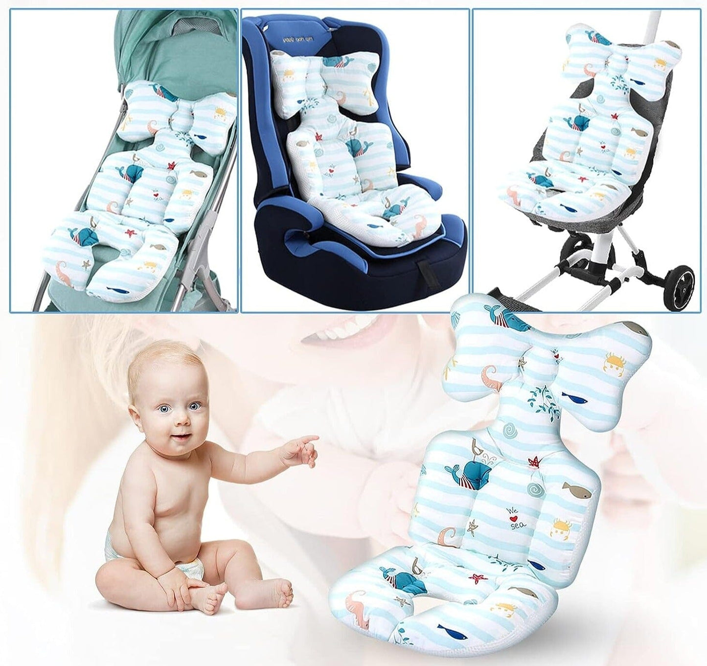 ComfyBabe™ - Coussin siège et poussette Auto - Eveil et calin