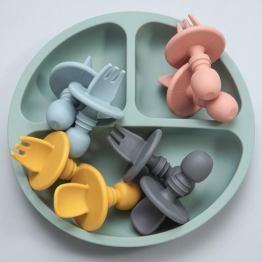 CuttieSpoon™ | Cuillère et fourchette pour bébé | Maman - Eveil et calin