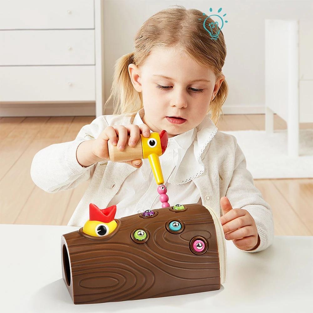 FeedingBird™ - Jouets magnétique attrape - ver | Jeux enfants - Eveil et calin